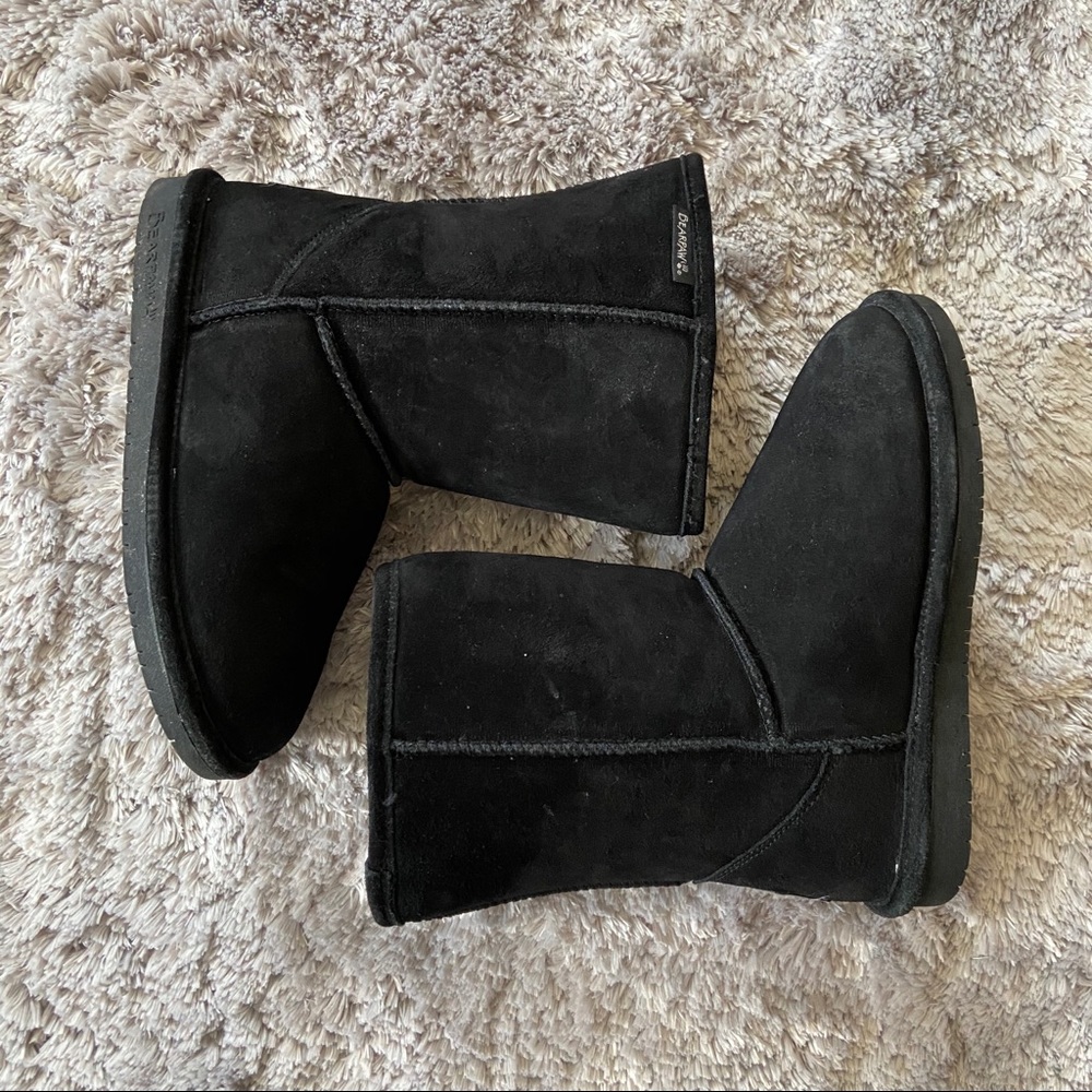 bearpaw black winter snow boots